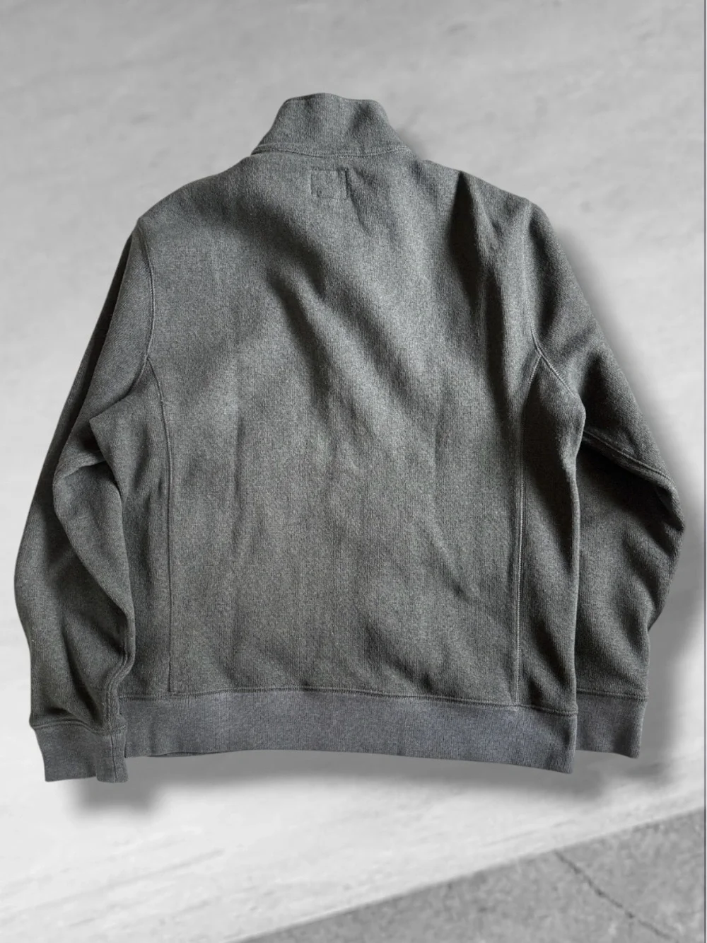 J.Crew Men’s Large Charcoal Grey Fleece Quarter Zip Pullover Sweater B0692